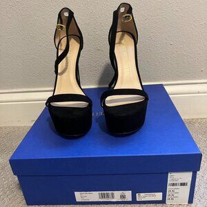 Stuart Weitzman Nudist Hollywood Black suede high heels
